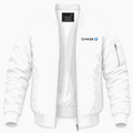 Men's Chase Black Lightweight Bomber Jacket - White