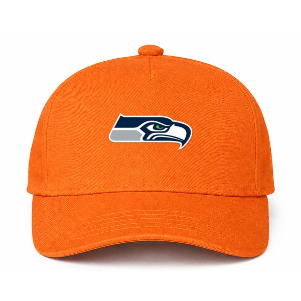 Seattle Seahawks NFL Logo Orange Dad Baseball Cap Hat