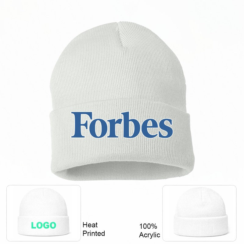 Forbes White Beanie Hat