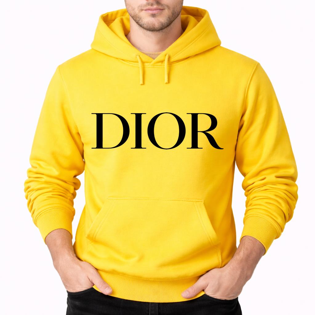 Men's Dior Pullover Hoodie - Yellow