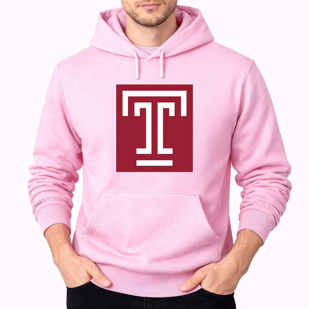 Men's Temple Owls Pullover Hoodie - Pink