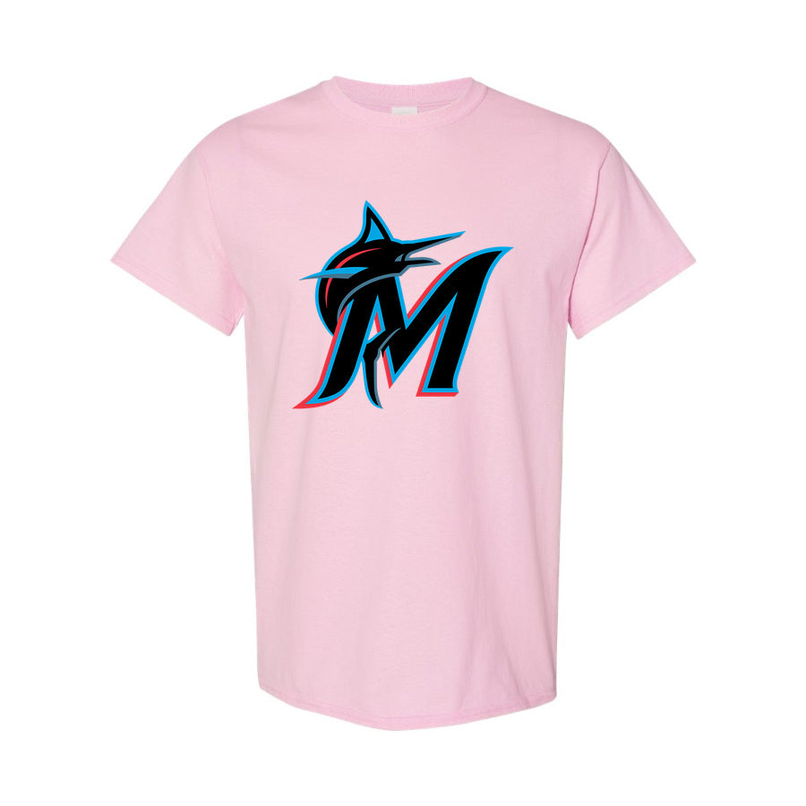 Men's Miami Marlins Cotton T-Shirt - Pink