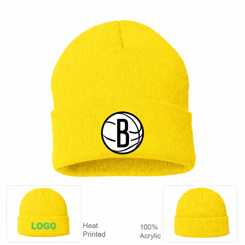 Brooklyn Nets Yellow Beanie Hat
