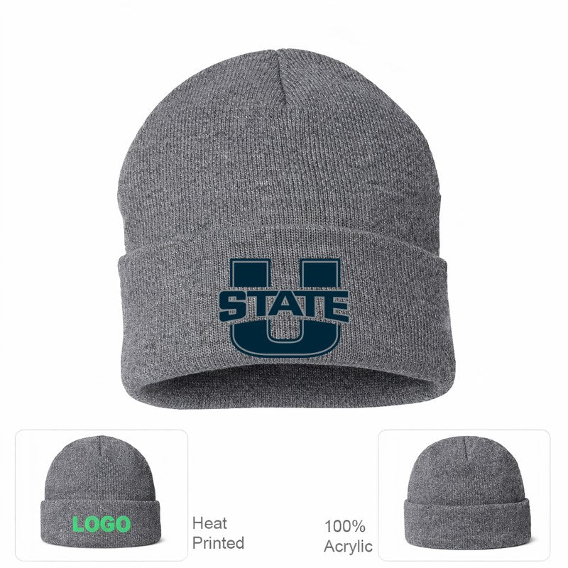 Utah State Aggies Grey Beanie Hat