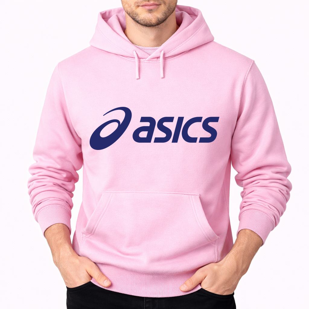 Men's Asics Pullover Hoodie - Pink