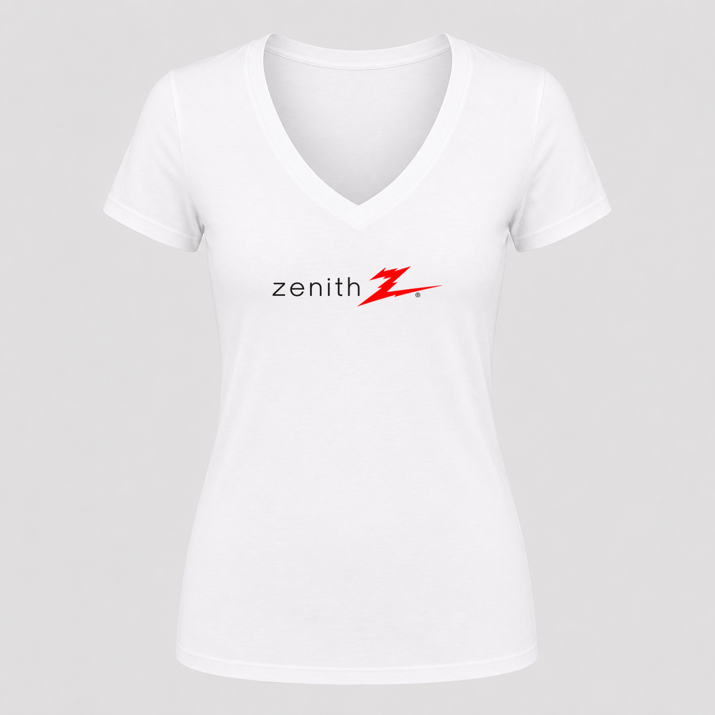 Women's Zenith V Neck T-Shirt in white