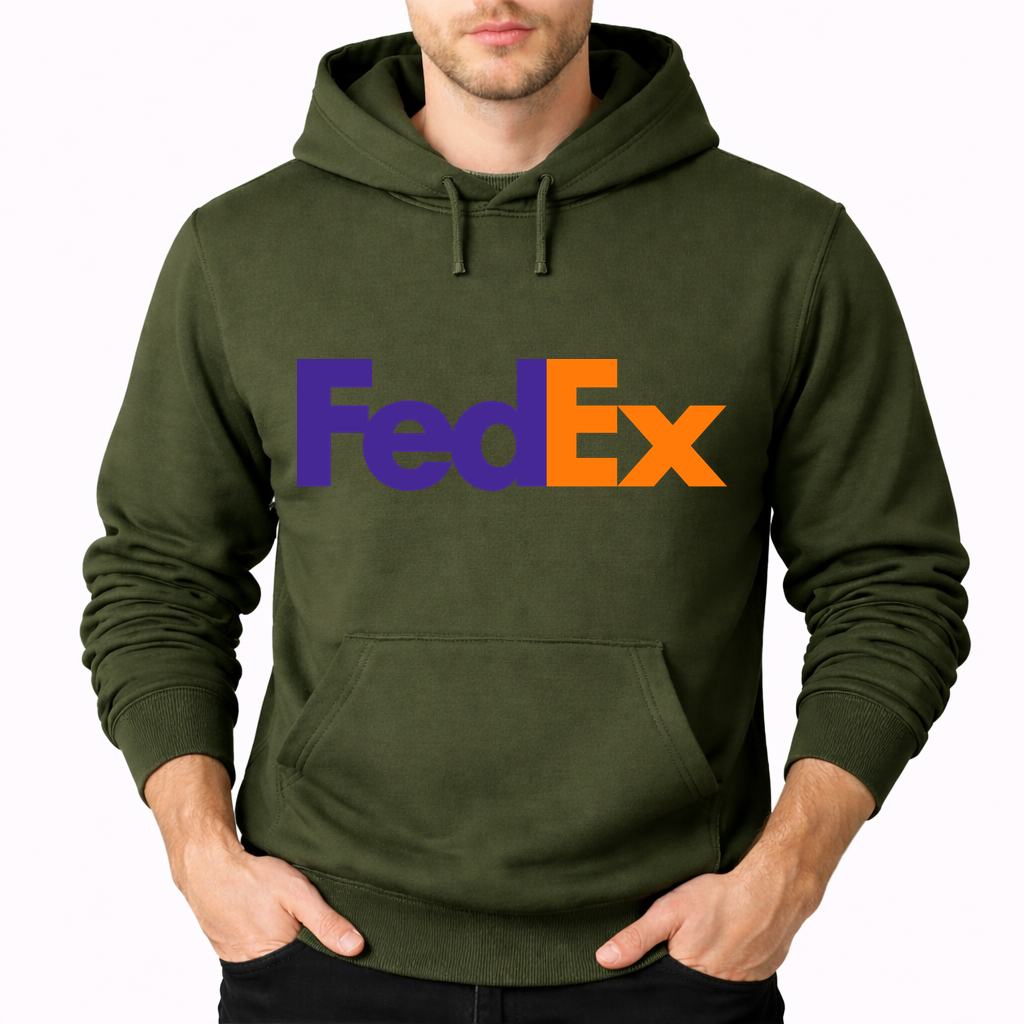Men's Fedex Pullover Hoodie - Army Green