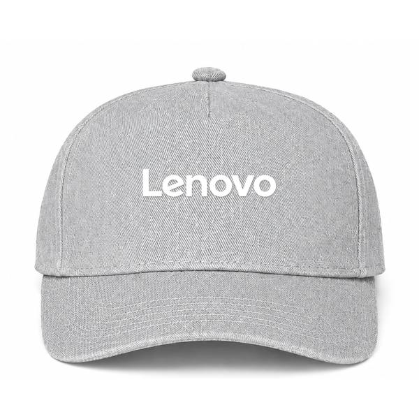 Lenovo White Logo Gray Dad Baseball Cap Hat