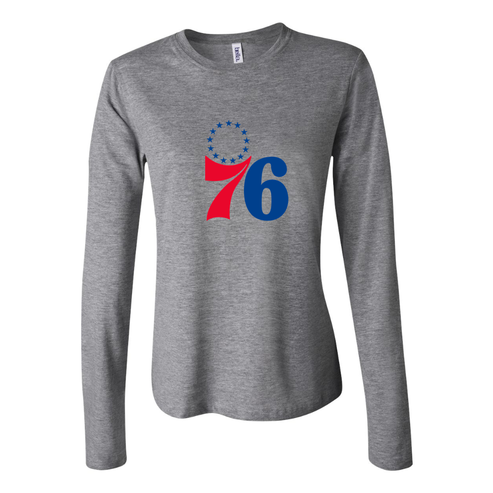 Women's Philadelphia 76ers Long Sleeve T-Shirt - Gray