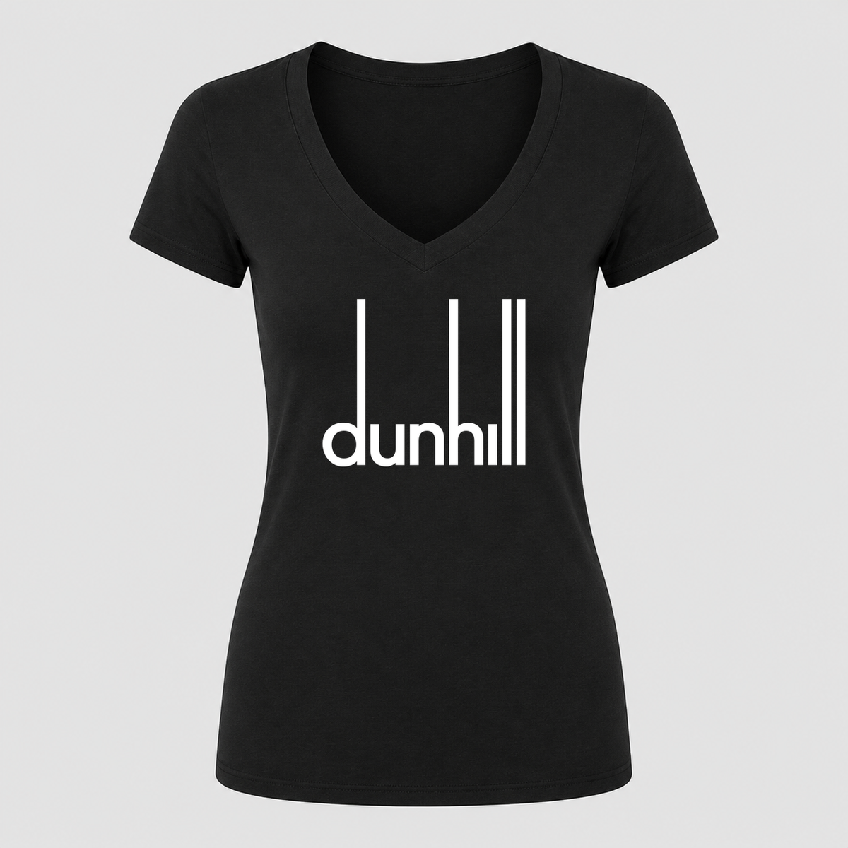 Women's Dunhill V Neck T-Shirt in black