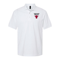 Men's Chicago Bulls Black Logo Dry Blend Polo - White
