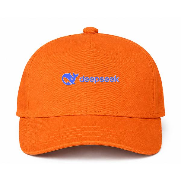 DeepSeek Logo Version 2 Orange Dad Baseball Cap Hat