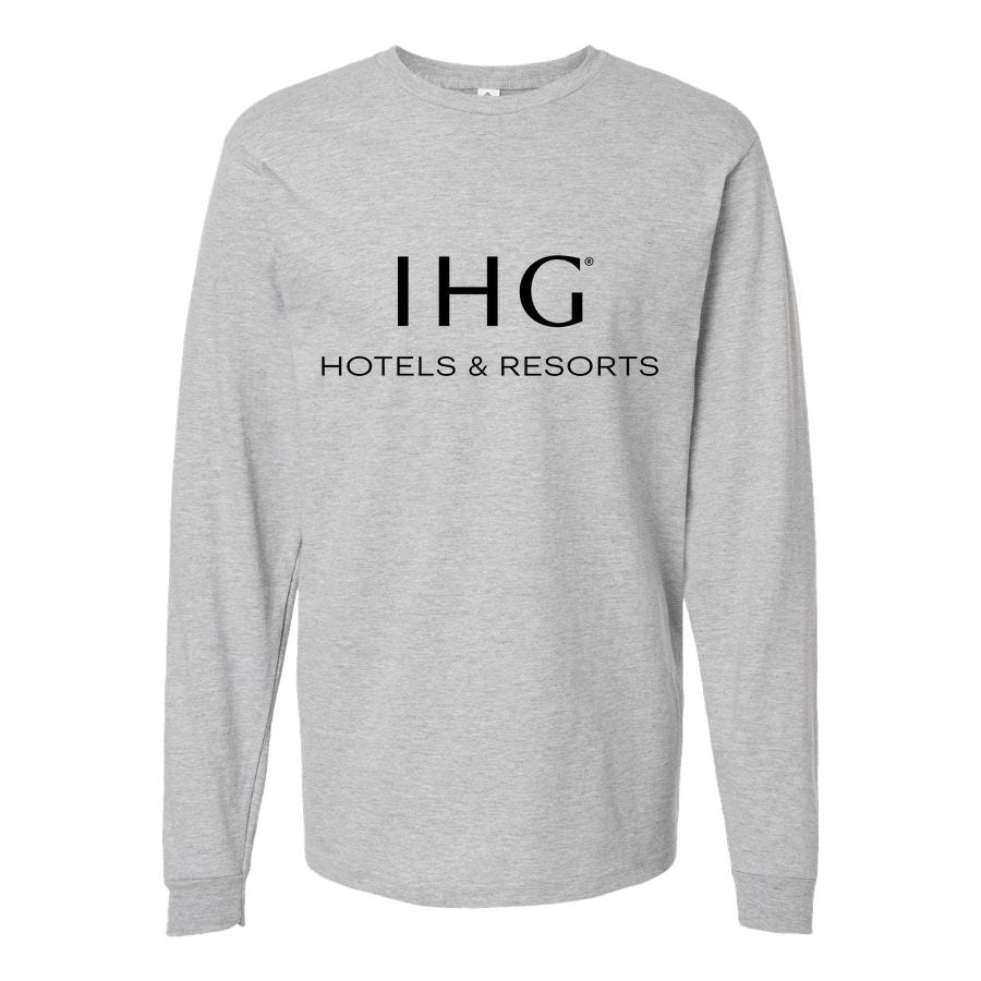 Men's IHG-Logo-1536x966 Long sleeves Cotton Blend T-Shirt - Gray