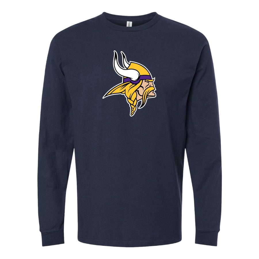 Men's Minnesota Vikings Long sleeves Cotton Blend T-Shirt - Navy