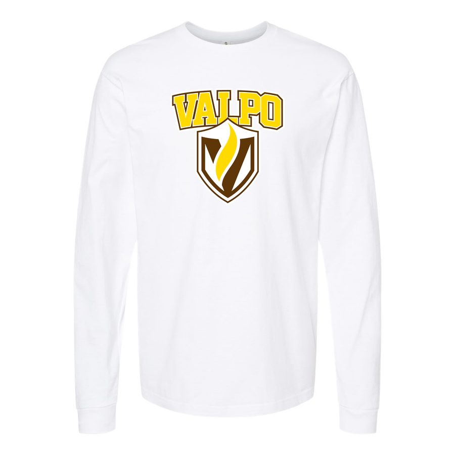 Men's Valparaiso Crusaders Logo Long sleeves Cotton Blend T-Shirt - White
