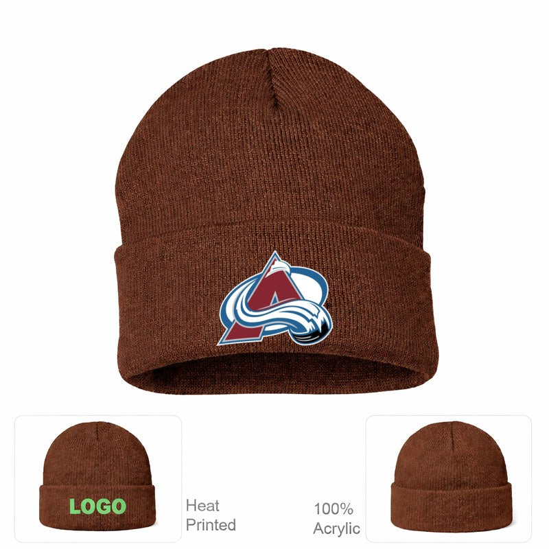 Colorado Avalanche Brown Beanie Hat