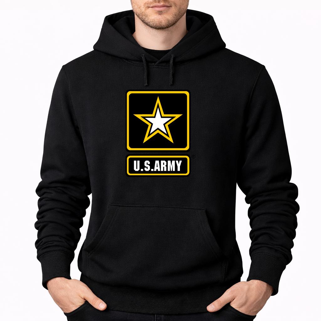 Men's U.S. Army Pullover Hoodie - Black