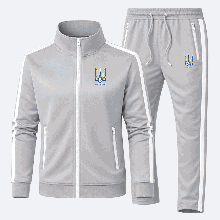 Ukraine National Football Soccer Team tracksuit in Gray
