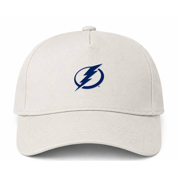 Tampa Bay Lightning NHL Logo Beige Dad Baseball Cap Hat