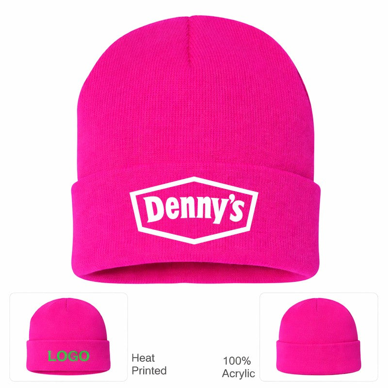 Denny's Hot Pink Beanie Hat