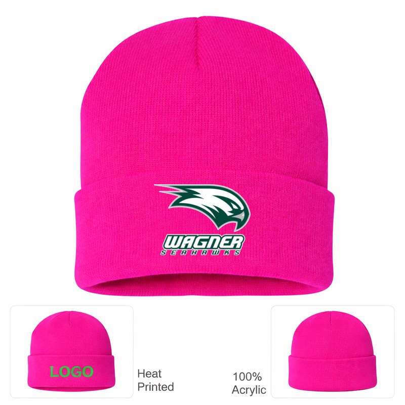 Wagner Seahawks Hot Pink Beanie Hat