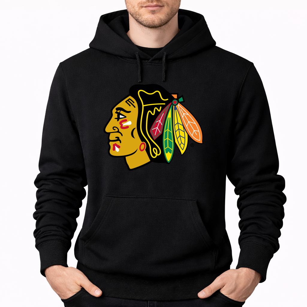 Men's Chicago Blackhawks Pullover Hoodie - Black