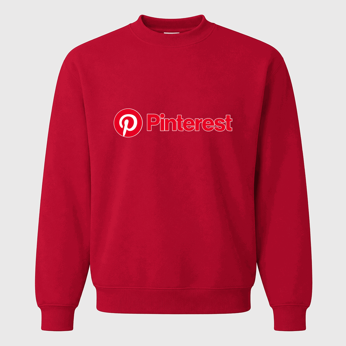 Men's Pinterest Crewneck Sweatshirt - Red