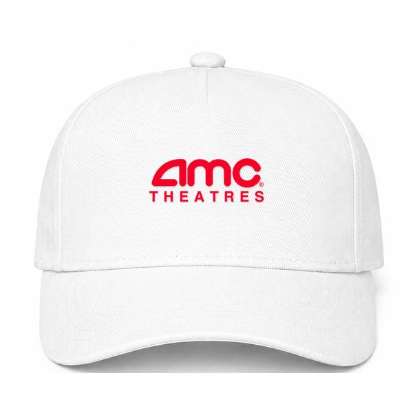 AMC Theatres Logo White Dad Baseball Cap Hat