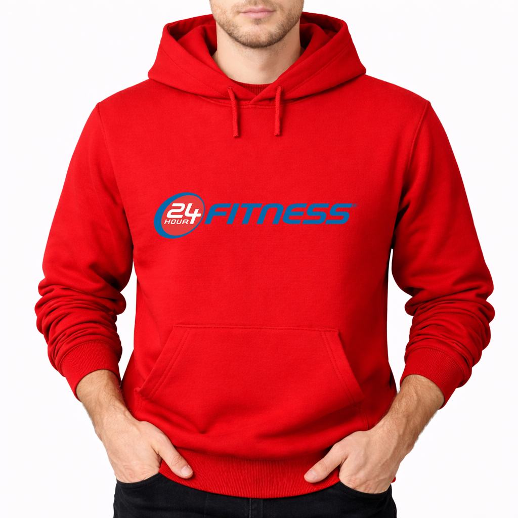Men's 24 Hour Fitness Pullover Hoodie - Red