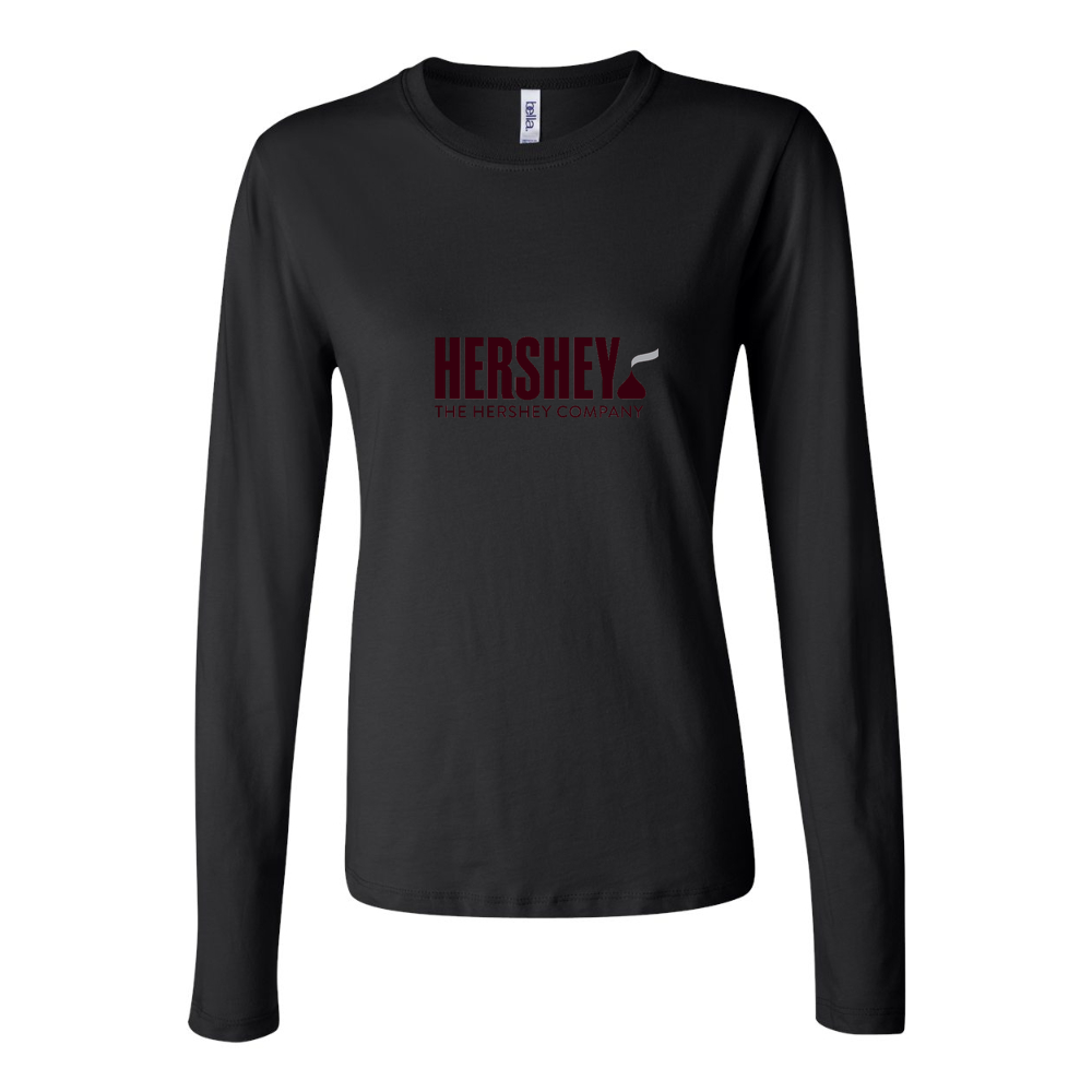 Women's Hershey Logo food 1536x864 Long Sleeve T-Shirt - Black