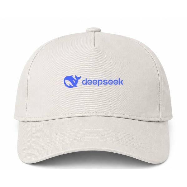 DeepSeek Logo Beige Dad Baseball Cap Hat