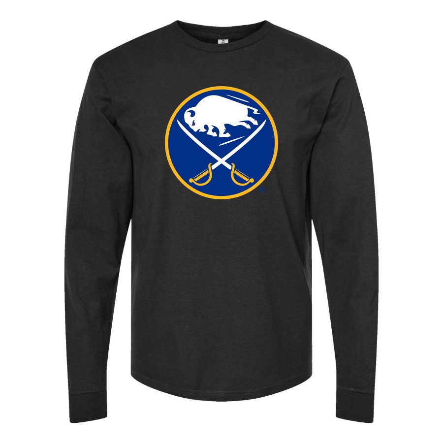 Men's Buffalo Sabres Long sleeves Cotton Blend T-Shirt - Black