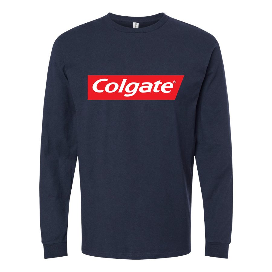 Men's purepng.com-colgate-logologobrand-logoiconslogos-2515199404838u0gz Long sleeves Cotton Blend T-Shirt - Navy