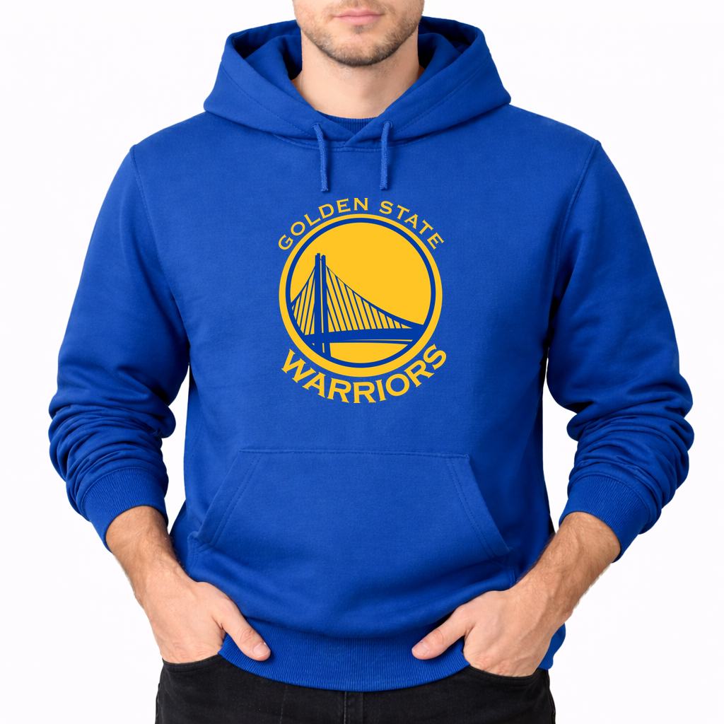 Men's Golden states warrior yellow Pullover Hoodie - Blue