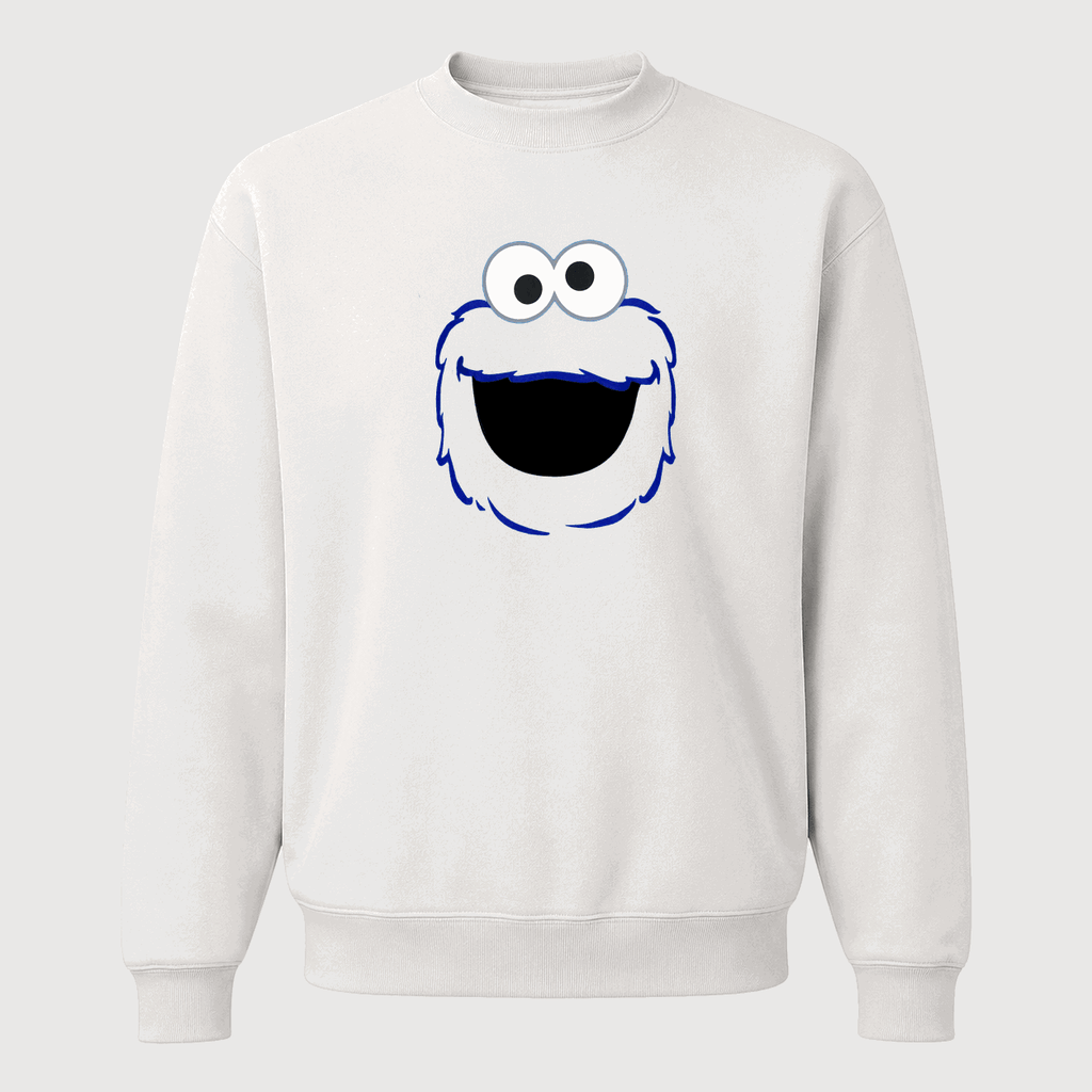 Men's Cookie Monster Crewneck Sweatshirt - White