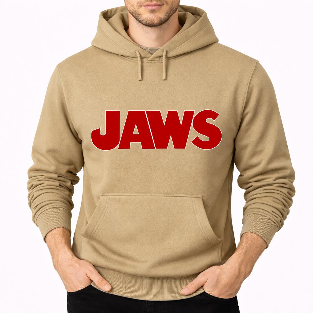 Men's Jaws Pullover Hoodie - Tan