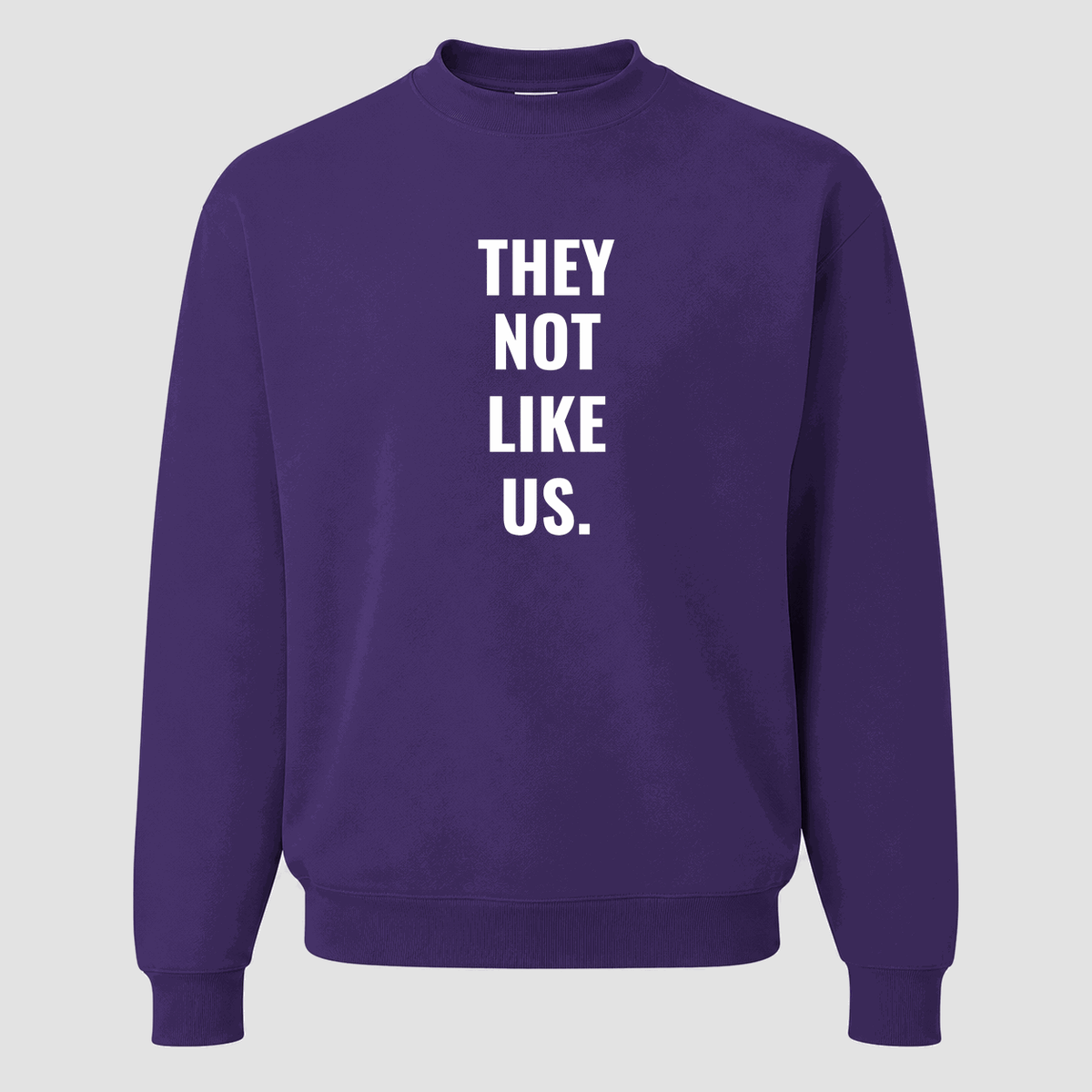 Men's They Not Like Us Crewneck Sweatshirt - Purple