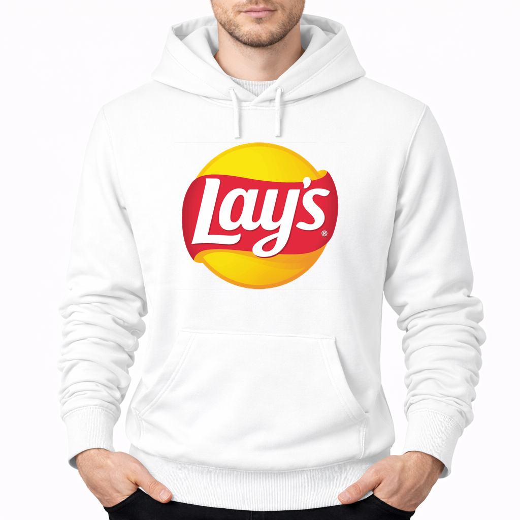 Men's Lays Food Pullover Hoodie - White