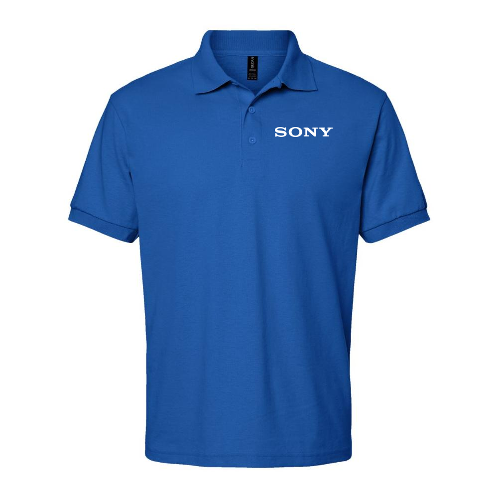 Men's Sony White Logo Dry Blend Polo - Blue