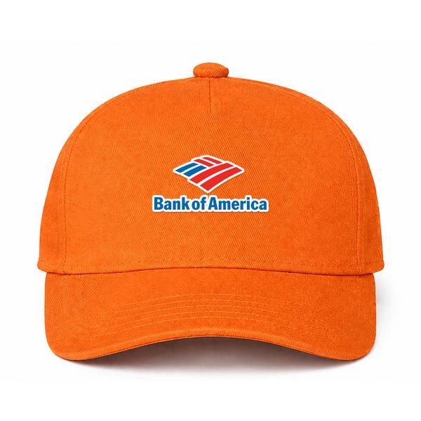 Bank of America Logo Orange Dad Baseball Cap Hat