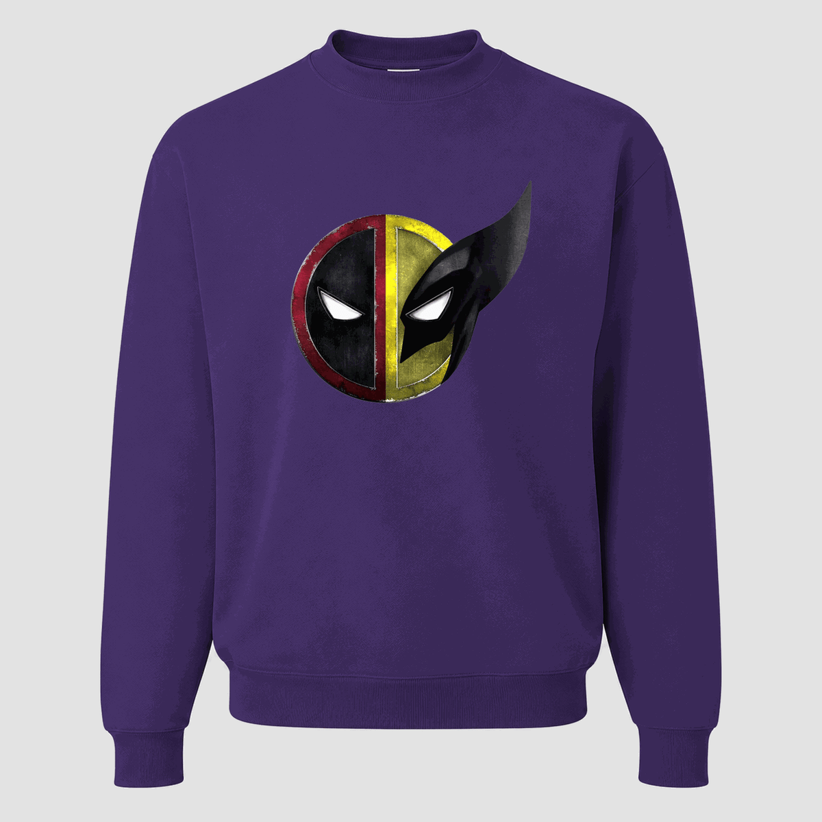 Men's Deadpool & Wolverine Crewneck Sweatshirt - Purple