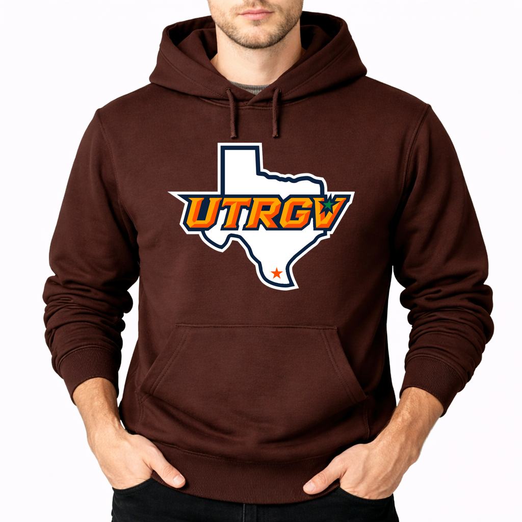 Men's UTRGV Vaqueros Pullover Hoodie - Brown