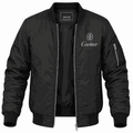 Men's Cartier white Lightweight Bomber Jacket - Black