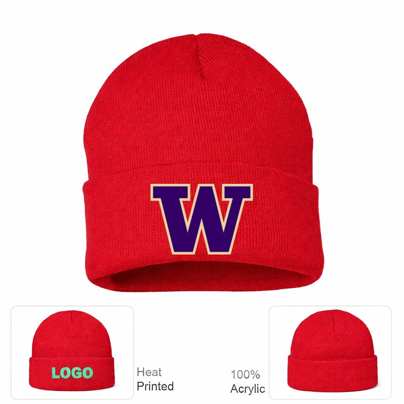 Washington Huskies Red Beanie Hat