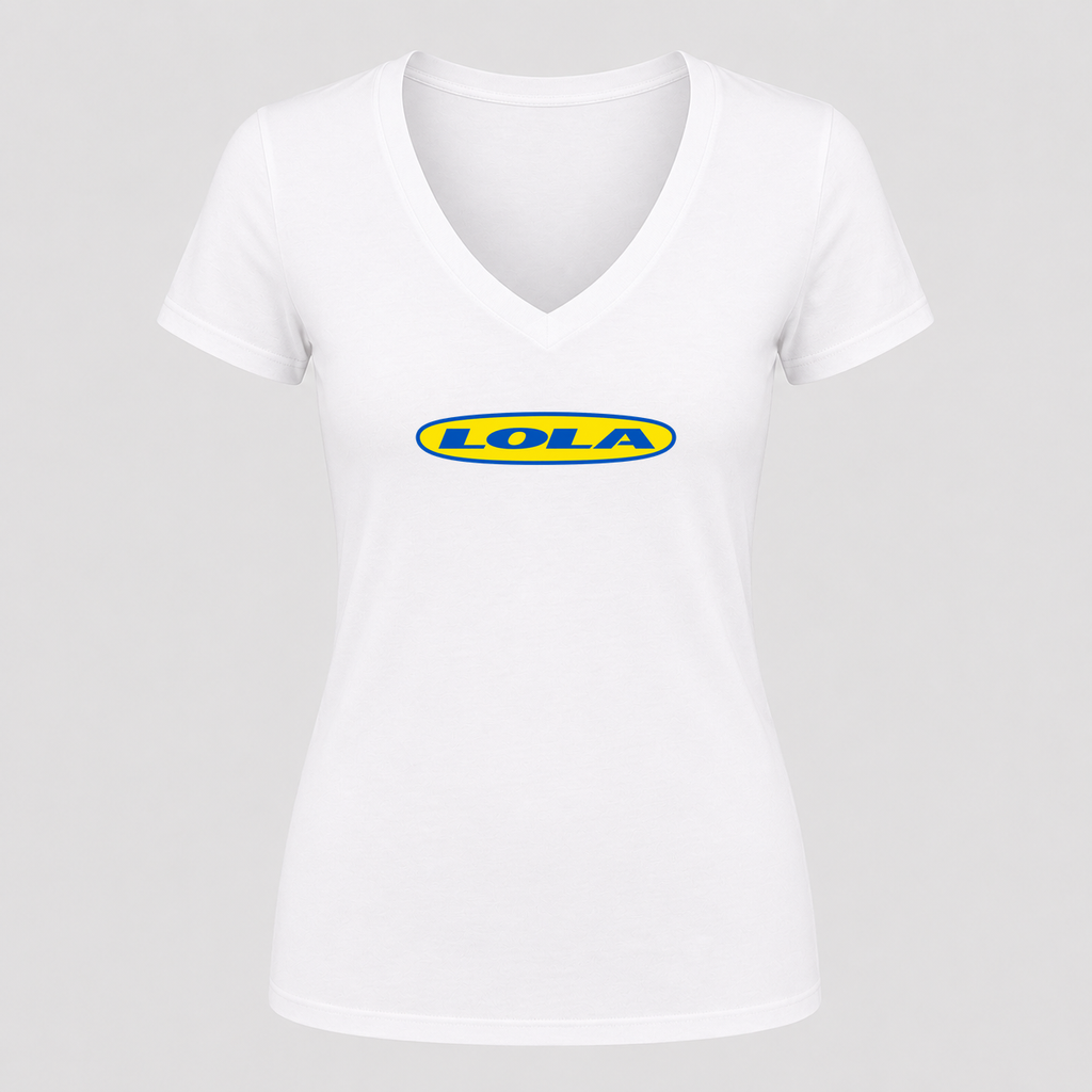 Women's Lola V Neck T-Shirt in white