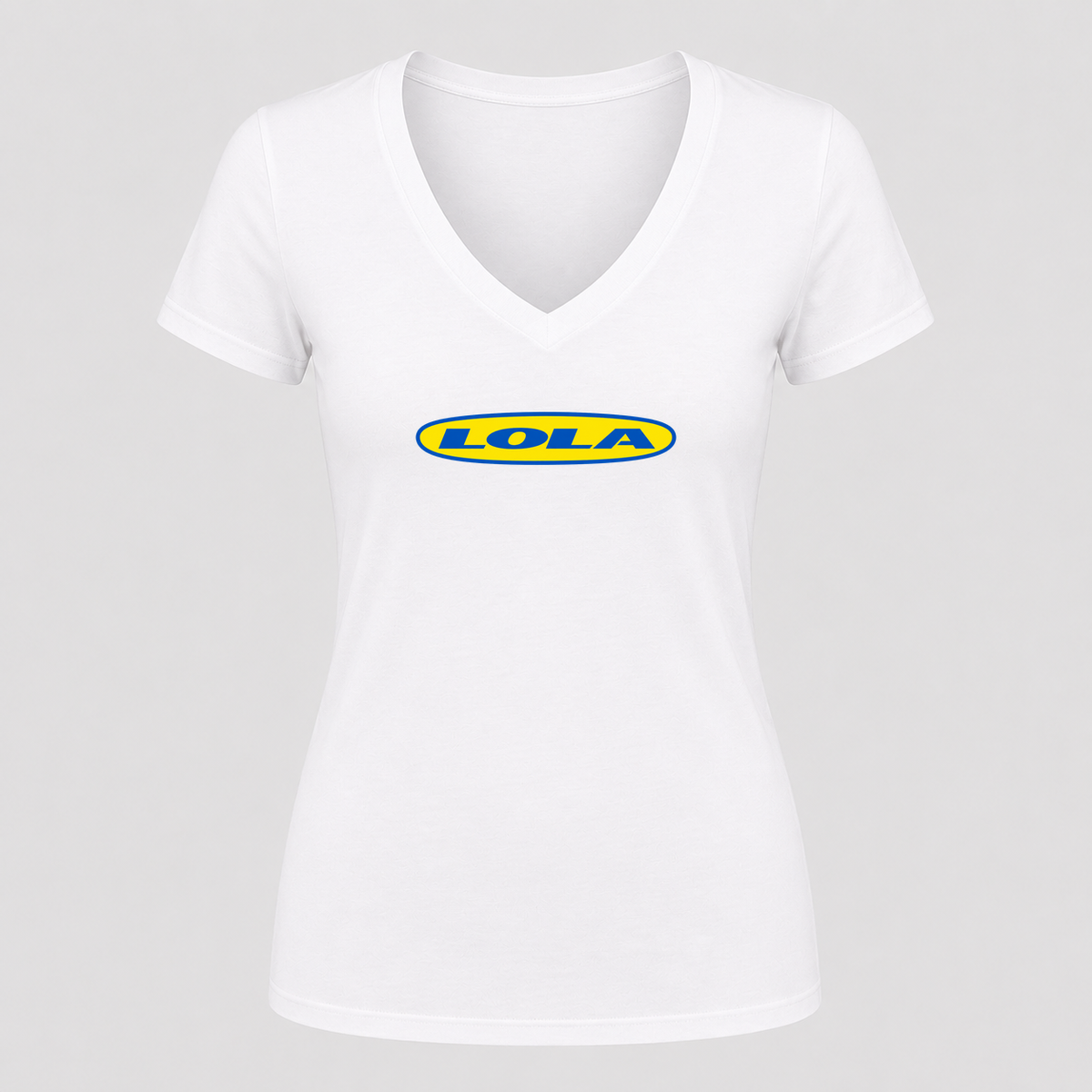 Women's Lola V Neck T-Shirt in white