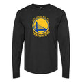 Men's Golden states warrior yellow Long sleeves Cotton Blend T-Shirt - Black