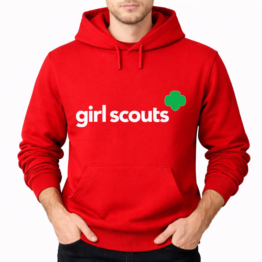 Men's Girl Scouts White Logo Pullover Hoodie - Red