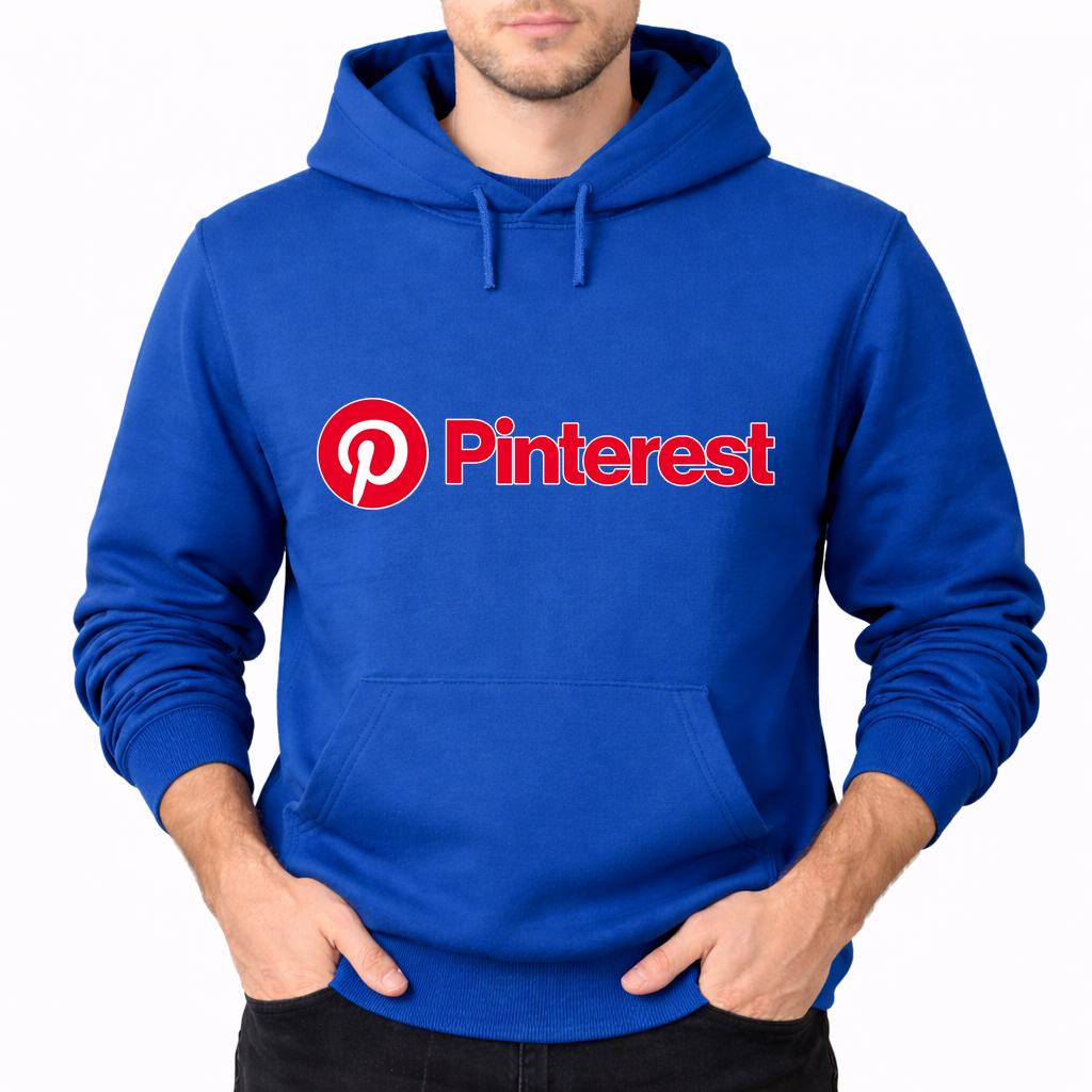 Men's Pinterest Pullover Hoodie - Blue