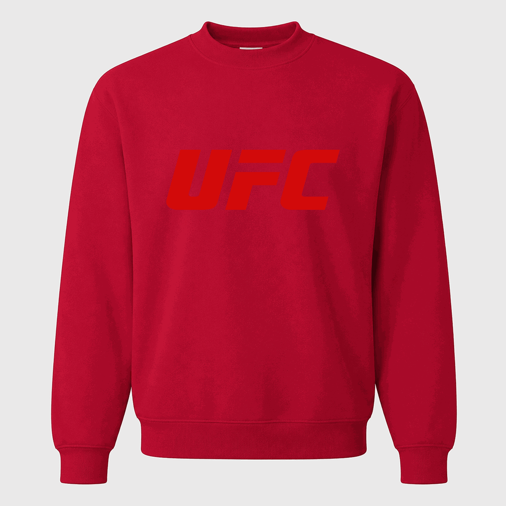 Men's UFC Logo Crewneck Sweatshirt - Red